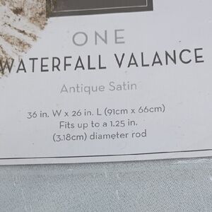 Waterfall Valance Antique Satin - Light Blue